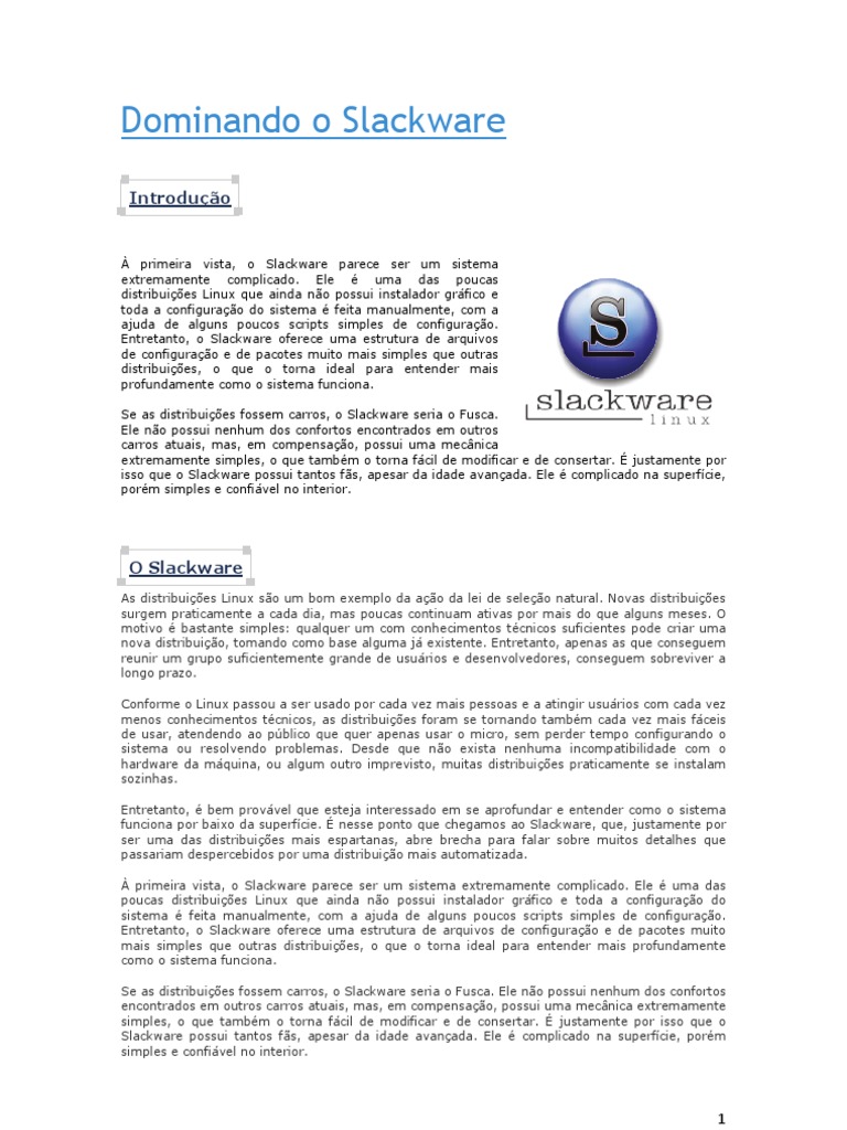 Dominando o Slackware | PDF | Distribuição Linux | Linux