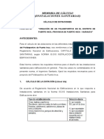 Cálculo de dotaciones sanitarias para polideportivo en Puerto Inca