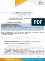 Guía de Actividades y Rúbrica de Evaluación - Unidad 1 - Tarea 2 - Creación de Texto Descriptivo J Autorretrato