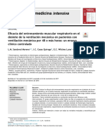 Eficacia Del Entrenamiento Muscular Respiratorio en El Destete de La Ventilacion Mecanica...