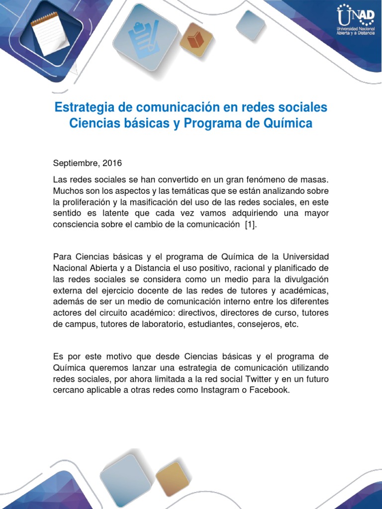 Estrategia de Comunicación en Redes Sociales | PDF | Servicio de redes ...