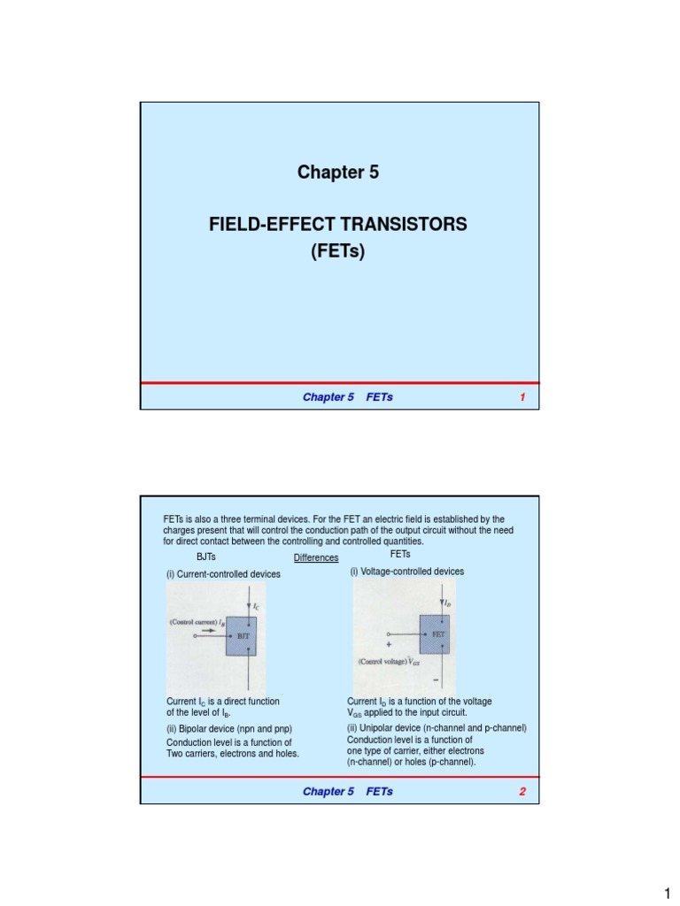 Understanding FieldEffect Transistors A Technical Explanation of Junction FieldEffect