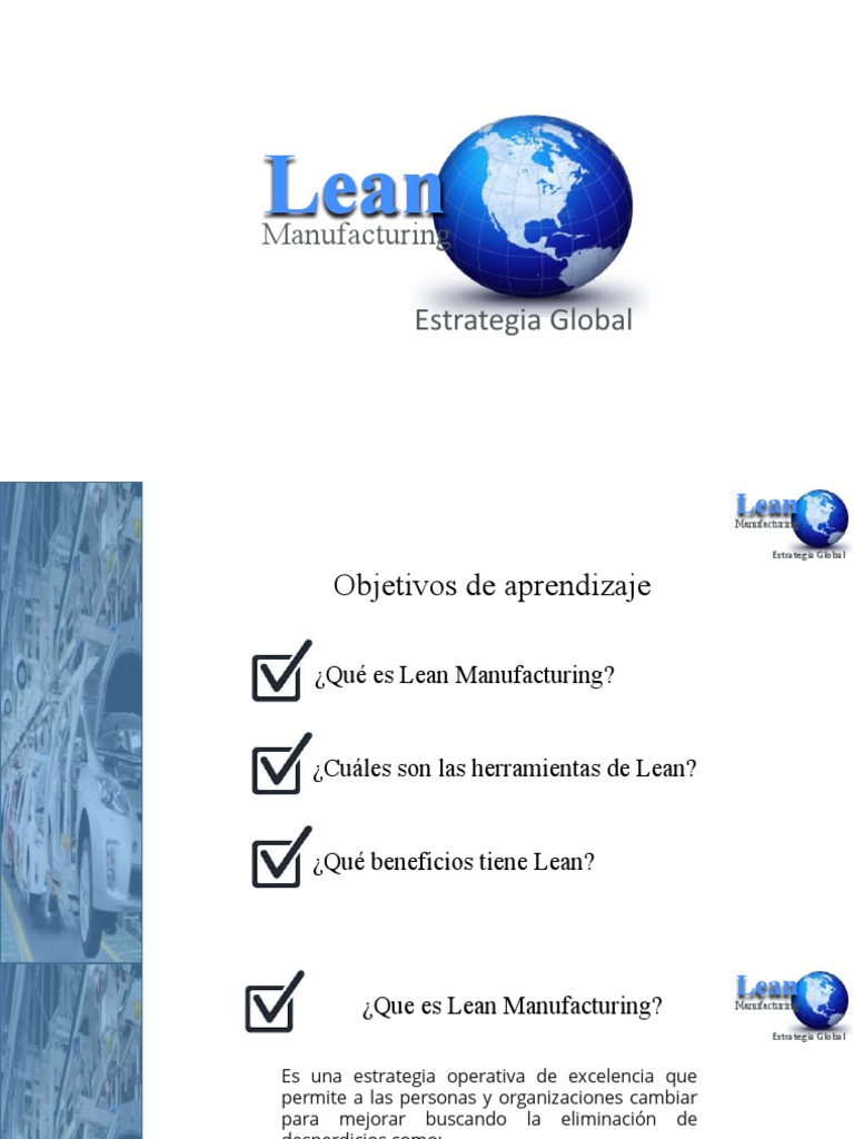 Estrategia Lean Manufacturing y Herramientas | PDF | Negocios
