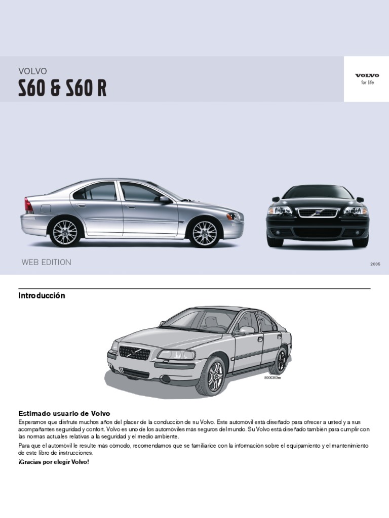 S60 Owners Manual MY05 ES tp7508 PDF Airbag Cinturón de seguridad