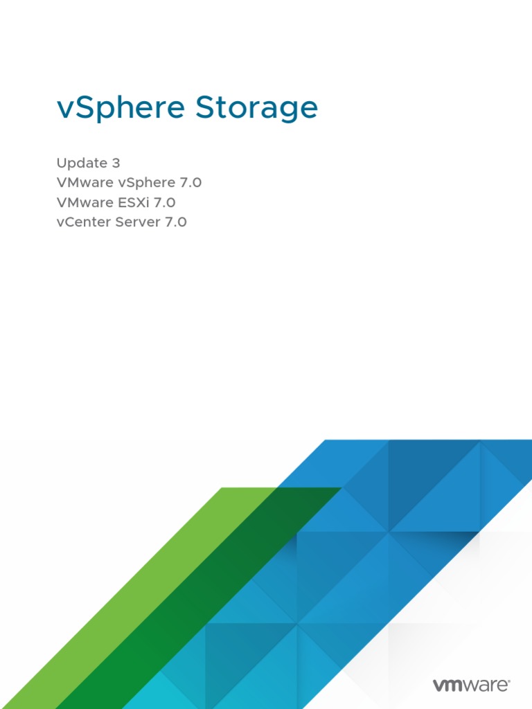 Vsphere Esxi Vcenter Server 703 Storage Guide | PDF | Computing ...