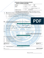 Hostel Clearance Form