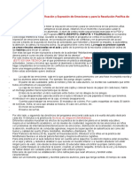 Estrategias para La Identificación y Expresión de Emociones y para La Resolución Pacífica de Conflictos