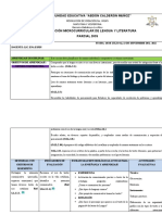 Planificación de Lengua y Literatura para 2do grado