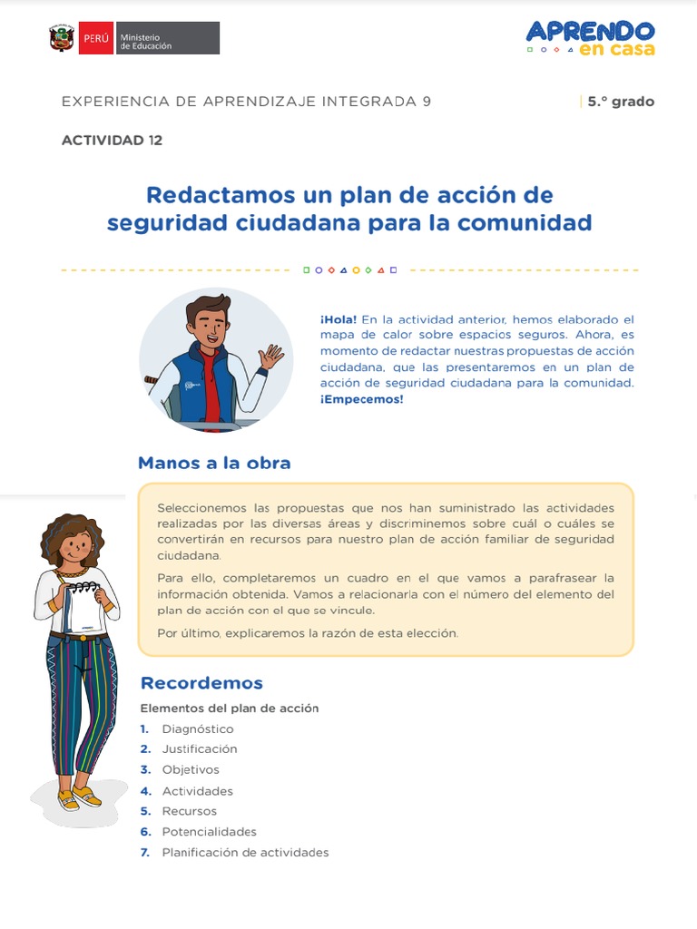 Redactamos Un Plan de Acción de Seguridad Ciudadana para La Comunidad ...