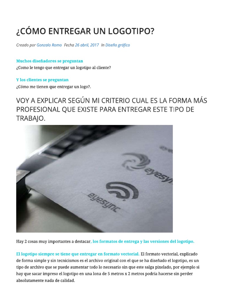 Como Se Debe Entregar Un Logo | PDF, image size:768x1024