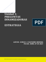Preguntas Dinamizadoras Unidad 1 Estrategia (Abril 29 de 2021) Profesor Jorge E. Chaparro Medina