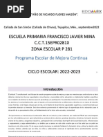 Programa Escolar de Mejora Continua 2025 | PDF | Maestros | Crecimiento ...