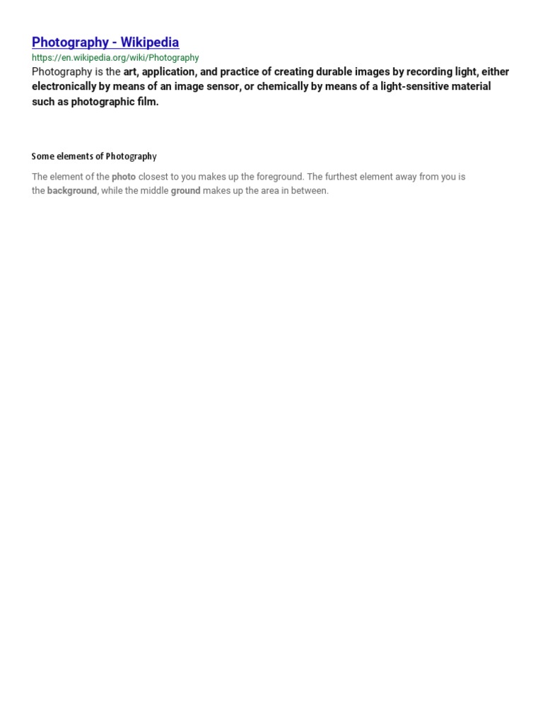 Understanding Photography Basics | PDF