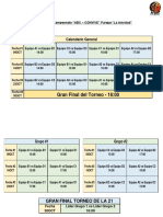 Calendario Del Campeonato PDF