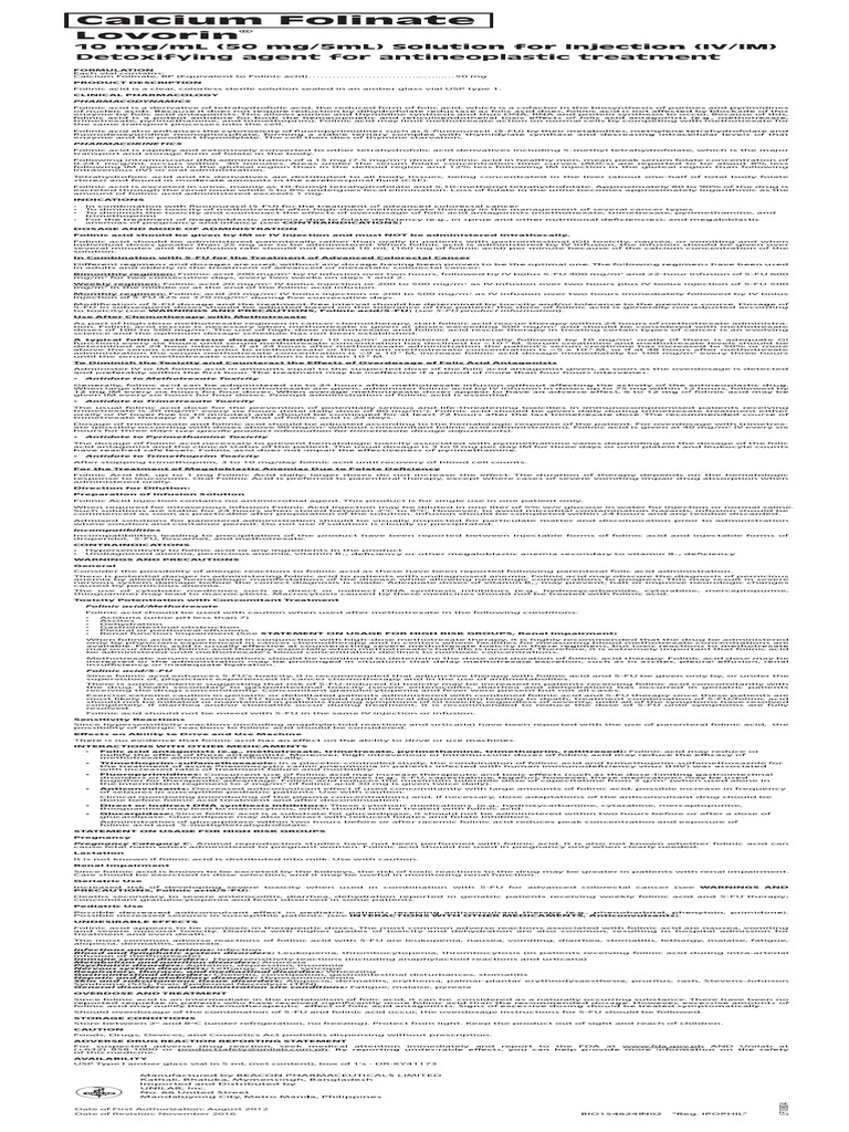 Lovorin | PDF | Dose (Biochemistry) | Chemistry