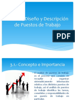 Analisis, Diseno y Descripcion de Puestos de Trabajo