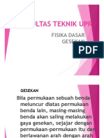 Fisika Dasar (Gesekan)