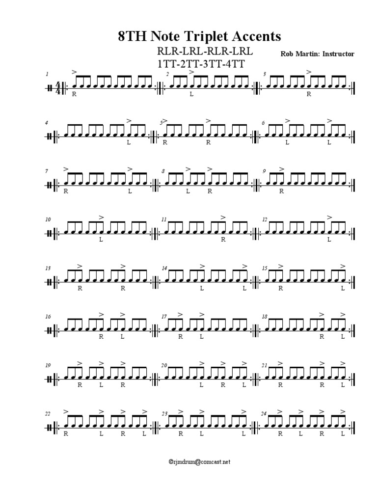 8th Note Triplets with Accents Basics P1
