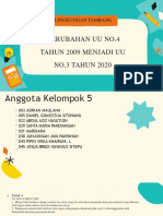 Lingkungan Tambang: Perubahan Uu No.4 Tahun 2009 Menjadi Uu NO.3 TAHUN 2020