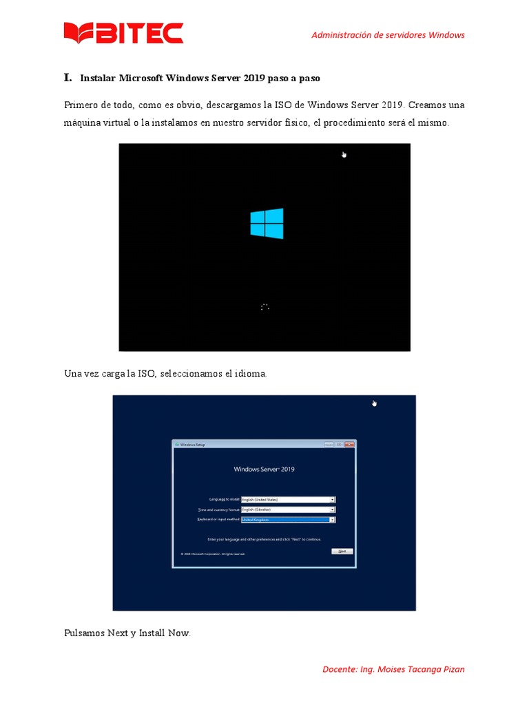 Instalación de Windows Server 2019 | PDF | Crecimiento personal y ...