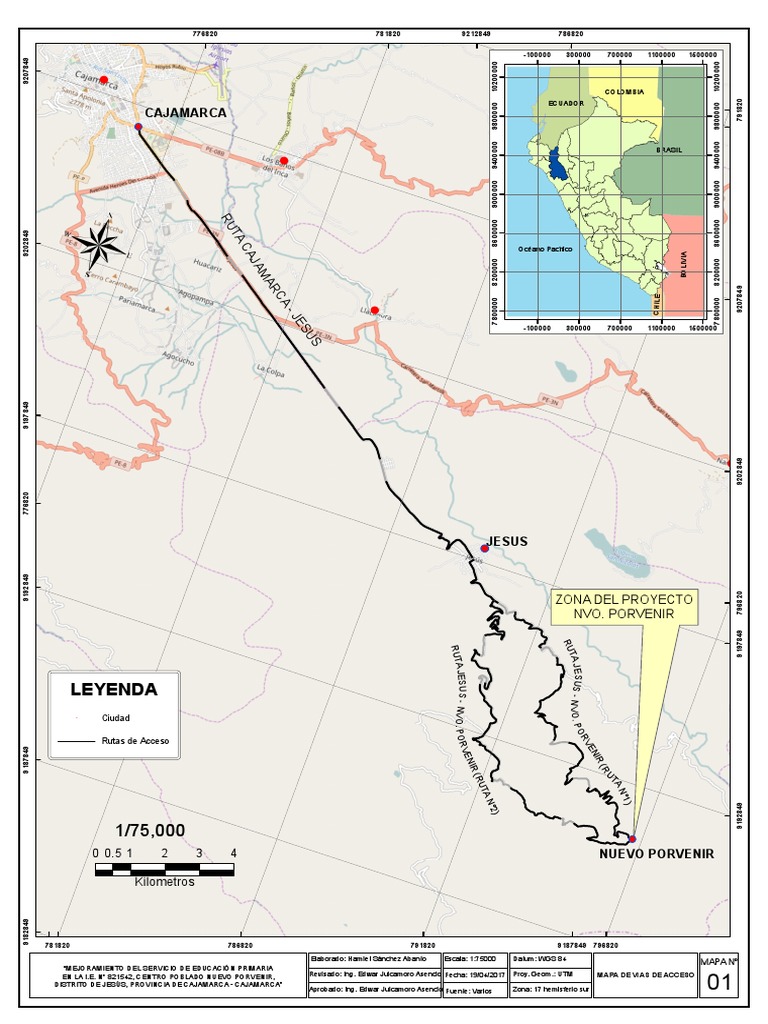 Mapa de Acceso a I.E. N° 821542 Cajamarca | PDF