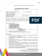 Acta Constitutiva de La Primera Sesión Ordinaria de La Academia Mercadotecnia