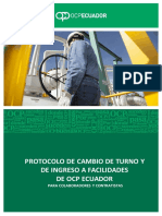 27 09 2021 - Nuevo Protocolo Cambio de Turno e Ingreso A Facilidades Ocp Ecuador