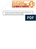 Actividades Sobre Los Medios de Transporte para Ninos de 5 Anos