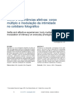 PASTOR, Leonardo. Selfie e Experiências Afetivas - Corpo Múltiplo e Modulação Da Intimidade No Cotidiano Fotográfico