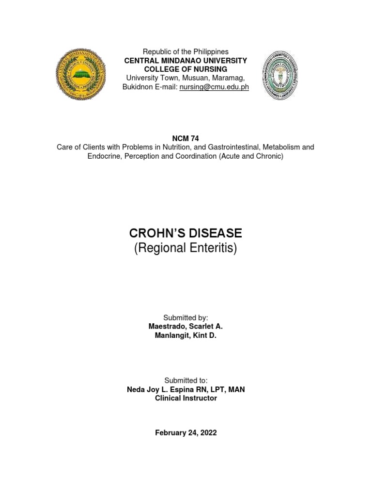 24 Crohn's Disease (Regional Enteritis) Manuscript (Maestrado&Manlangit