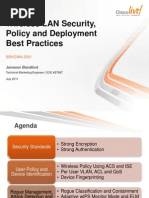 Wireless LAN Security, Policy, and Deployment Best Practices