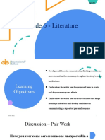 Grade 6 Week 1 - Literature