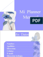 Planner Mensual Celeste Mujer