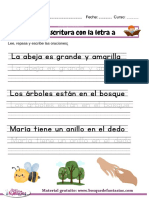 Fichas de Lectoescritura Del Abecedario