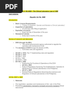 MODULE 2 RA 4688 - The Clinical Laboratory Law of 1966