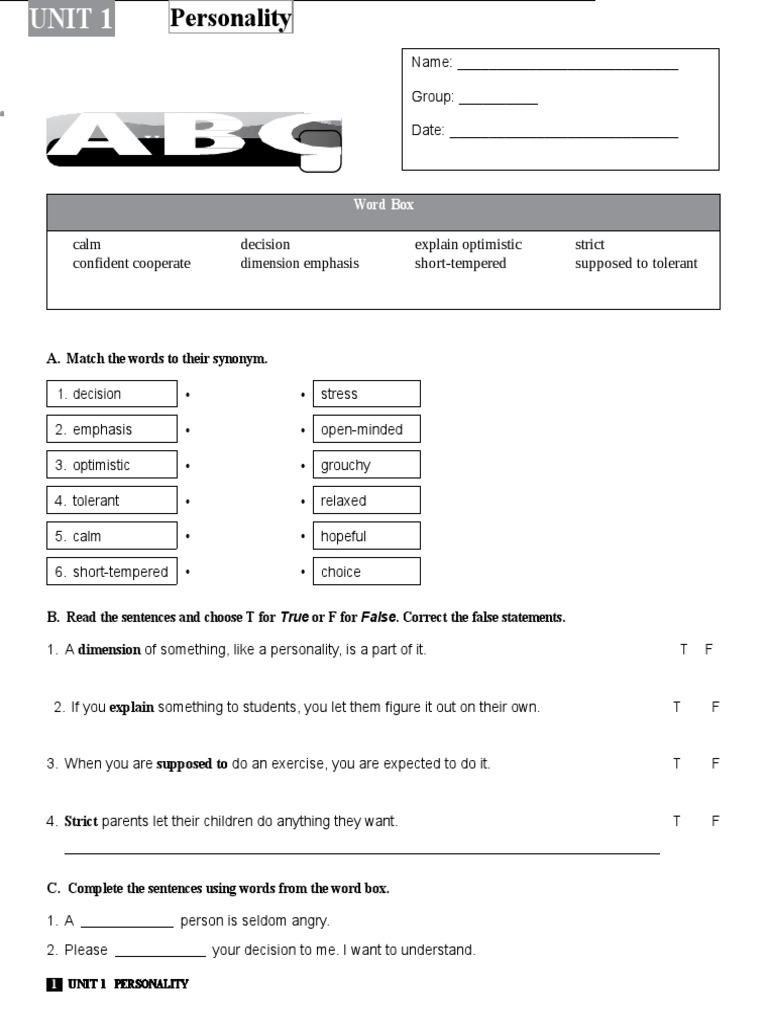 Personality Traits and Descriptions | PDF | Cognitive Science | Cognition