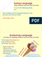 Analysing Language Yr11