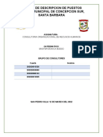 Manual de Descripcion de Puestos para Una Alcaldia en Honduras