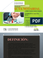 El Acta Notarial Grupo 4 Derecho Notarial