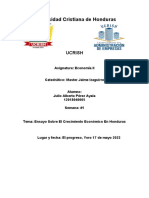 Ensayo Sobre El Crecimiento Económico en Honduras