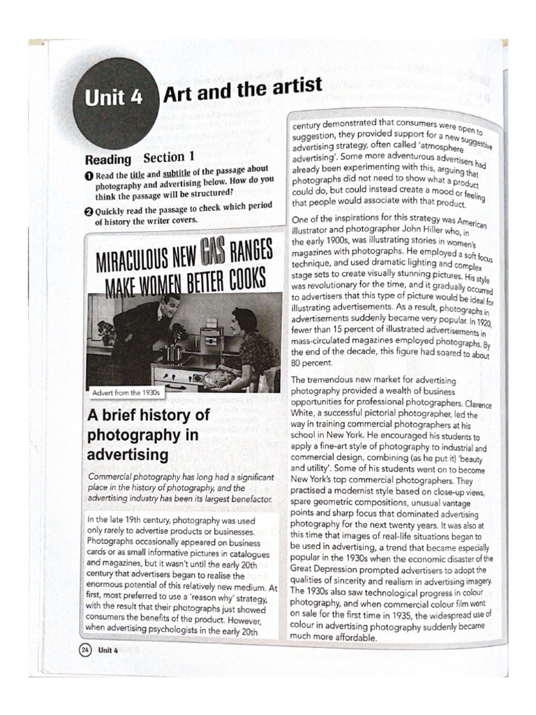 Unit 4 Art and The Artist PDF