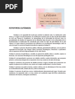 Escala de Fitzpatrick: Tipos de Piel | PDF
