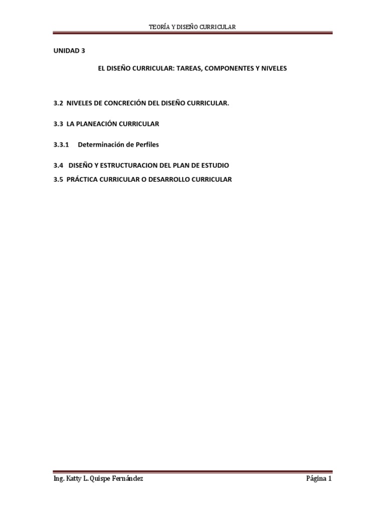 Niveles y Planeación del Diseño Curricular | PDF | Plan de estudios ...