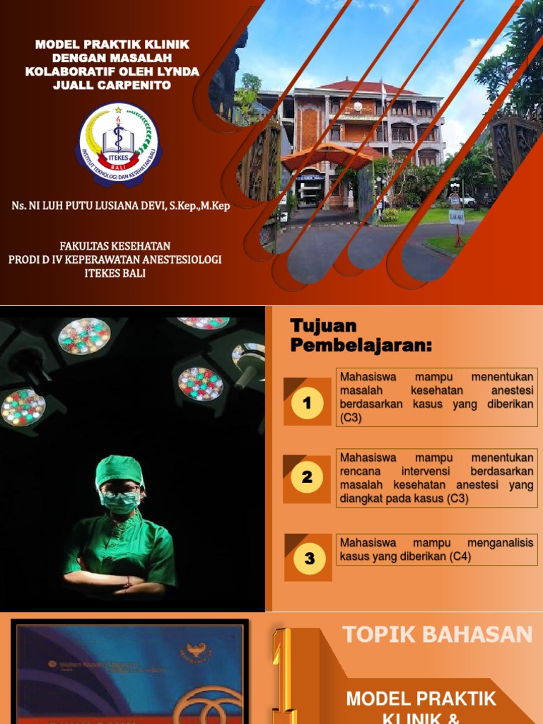 Model Praktik Klinik dengan masalah kolaboratif oleh Lynda Juall