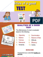 Qualities of A Good Test