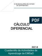 Cuadernillo de Actividades Cálculo Diferencial 2021 - B