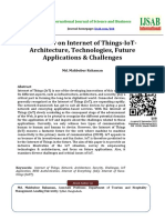 A Review On Internet of Things-Iot-Architecture, Technologies, Future Applications & Challenges