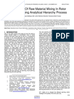 Optimization of Raw Material Mixing in Rotor Spun Yarn Using Analytical Hierarchy Process