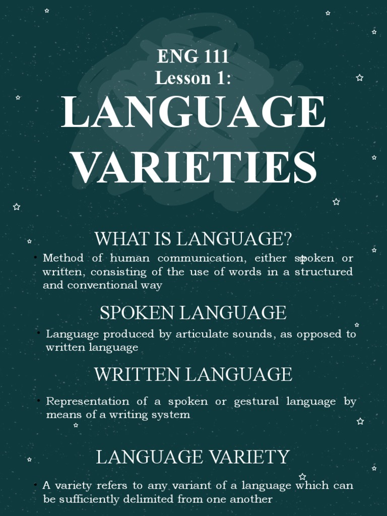 Understanding Language Varieties and Registers | PDF | Communication ...