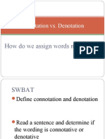 Connotation Versus Denotation